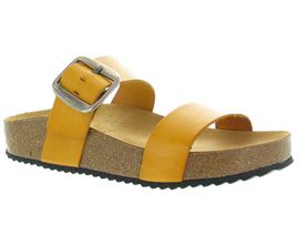 FLAG MID HEEL LEATHER CHELSEA CP ROCK:Cuir/Jaune/