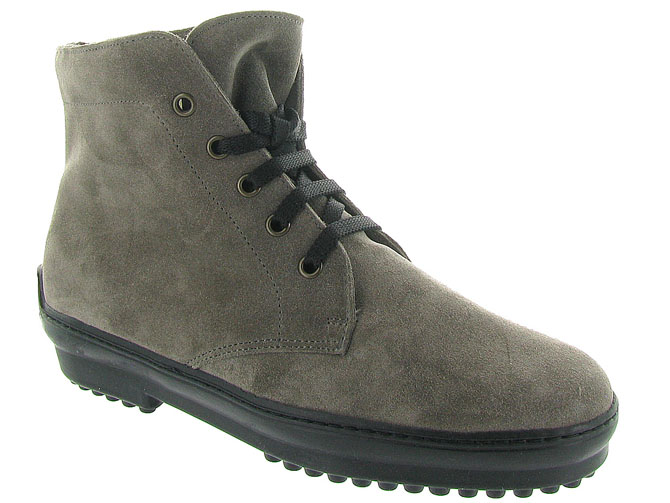 apres ski bottes fourrees - Chaussure neige - femme - Cuir - Gris - La thuile