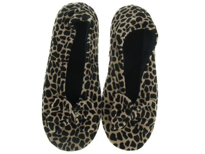 chaussons et pantoufles - Ballerines - femme - Toile  - Girafe - Isotoner