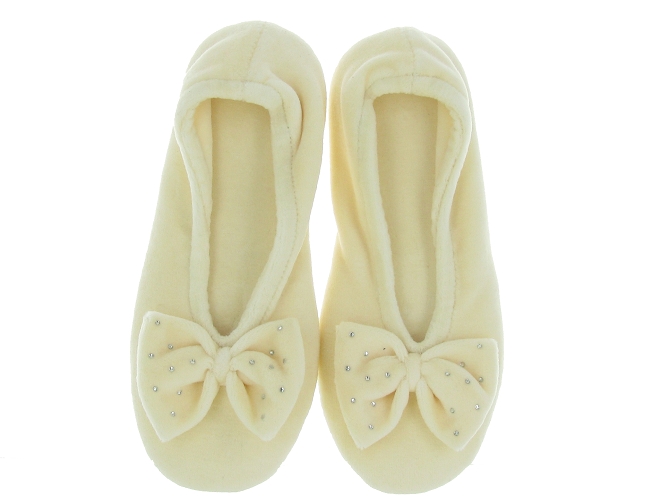 chaussons et pantoufles - Ballerines - femme - Toile  - Beige - Isotoner