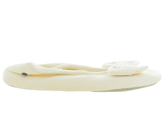 chaussons et pantoufles - Ballerines - femme - Toile  - Beige - Isotoner2040205_3