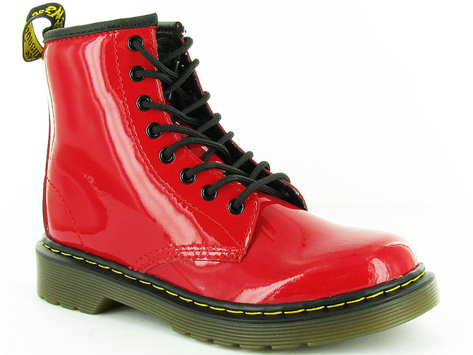 doc martens rouges vernies