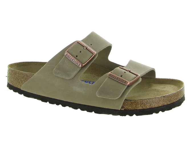 nu pieds - Mules et Tongs - homme - Cuir - Gris - Birkenstock