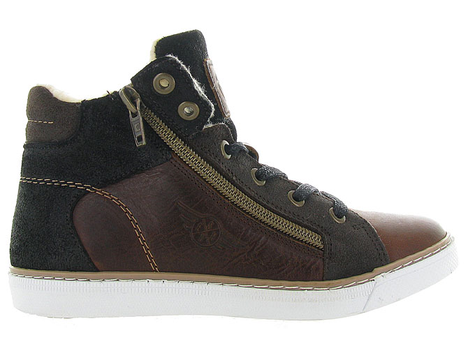 Bullboxer baskets et sneakers my agm525 yl marron fonce3182601_2