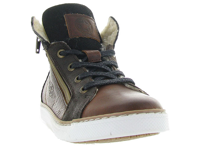 baskets et sneakers -  - junior garcon - Cuir - Marron - Bullboxer3182601_3