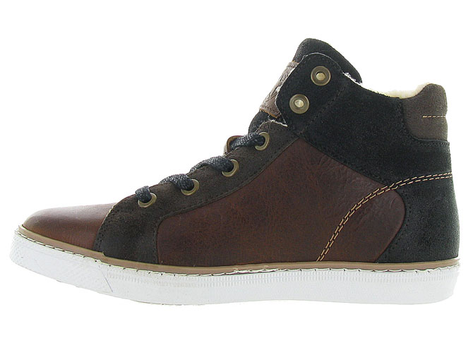 Bullboxer baskets et sneakers my agm525 yl marron fonce3182601_4