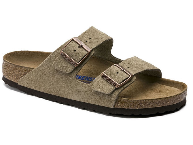 nu pieds - Mules et Tongs - homme - Cuir - Gris - Birkenstock