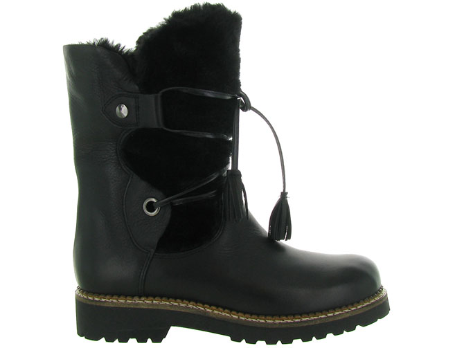 apres ski bottes fourrees - Botte de neige - femme - Cuir - Noir - Armando3252702_2