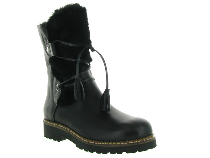 apres ski bottes fourrees - Botte de neige - femme - Cuir - Noir - Armando3252702_3