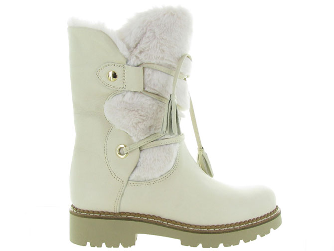 apres ski bottes fourrees - Botte de neige - femme - Cuir - Blanc - Armando3252703_2