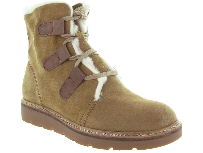 apres ski bottes fourrees - Botte de neige - femme - Cuir - Camel - Armando