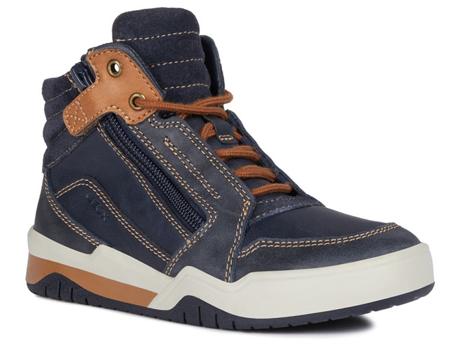 chaussures a scratch -  - junior garcon - Synthétique - Bleu Marine - Geox