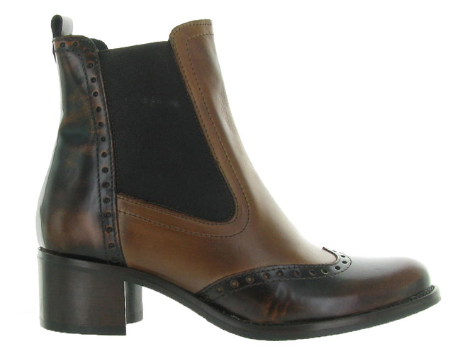 bottines et boots - Chelsea - femme - Cuir - Marron - Nicola benson franzini3271701_2