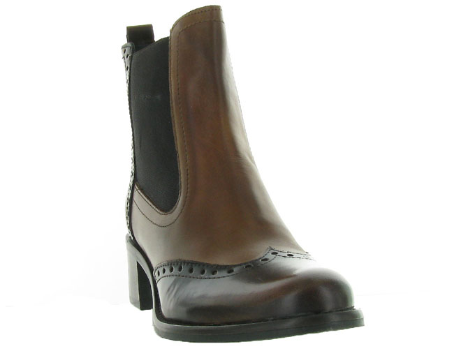 bottines et boots - Chelsea - femme - Cuir - Marron - Nicola benson franzini3271701_3