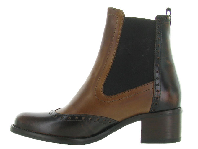 bottines et boots - Chelsea - femme - Cuir - Marron - Nicola benson franzini3271701_4