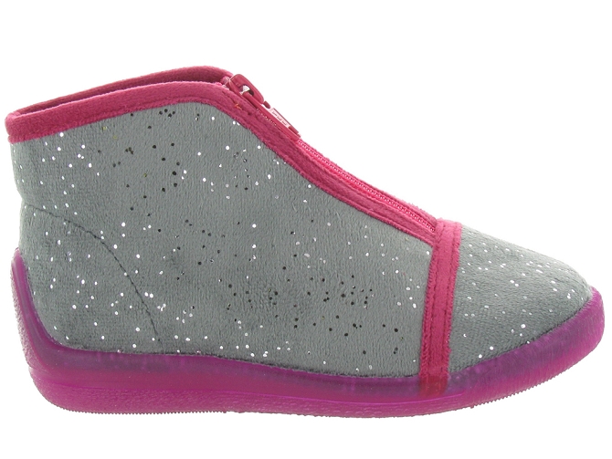 Bellamy chaussons et pantoufles bambou fille gris4134901_2