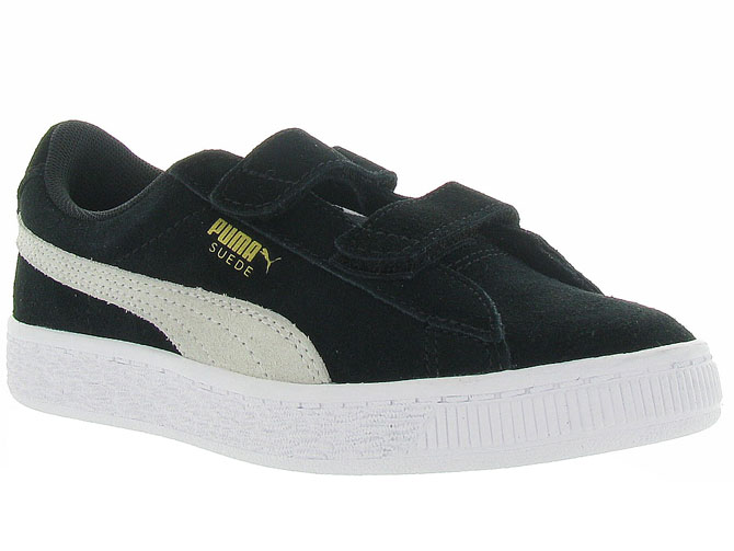 Puma baskets et sneakers suede 2 straps boy noir