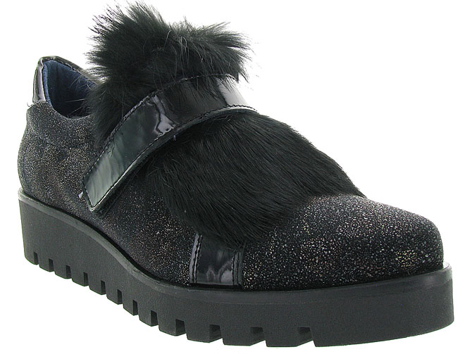 mocassins - Elégant - femme - Cuir - Noir - Humat