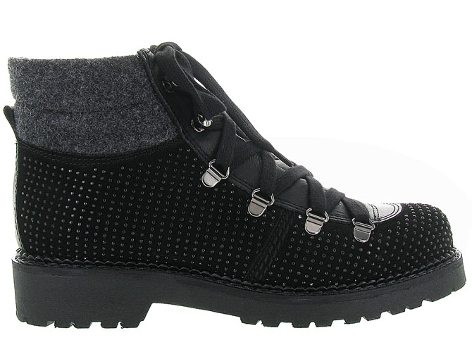 apres ski bottes fourrees - Chaussure neige - femme - Cuir - Noir - Armando4323601_2
