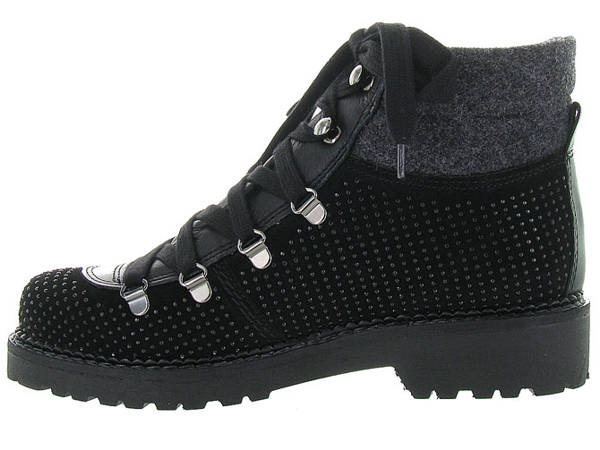 apres ski bottes fourrees - Chaussure neige - femme - Cuir - Noir - Armando4323601_4