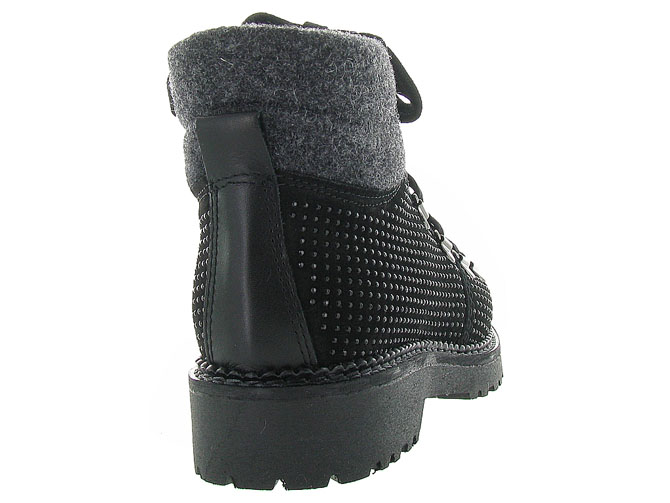 apres ski bottes fourrees - Chaussure neige - femme - Cuir - Noir - Armando4323601_5