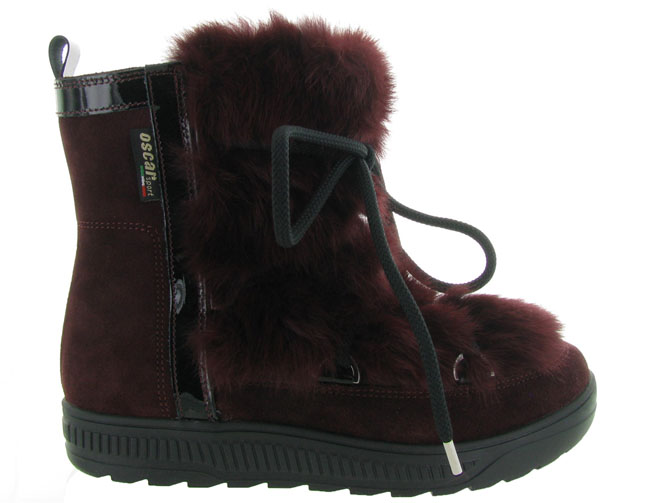 Oscar apres ski bottes fourrees anet short bordeaux4331304_2