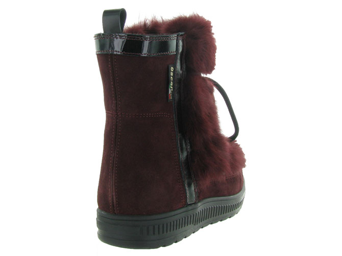 Oscar apres ski bottes fourrees anet short bordeaux4331304_5