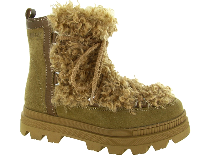 apres ski bottes fourrees - Botte fourrée - femme - Fourrure - Marron - Oscar