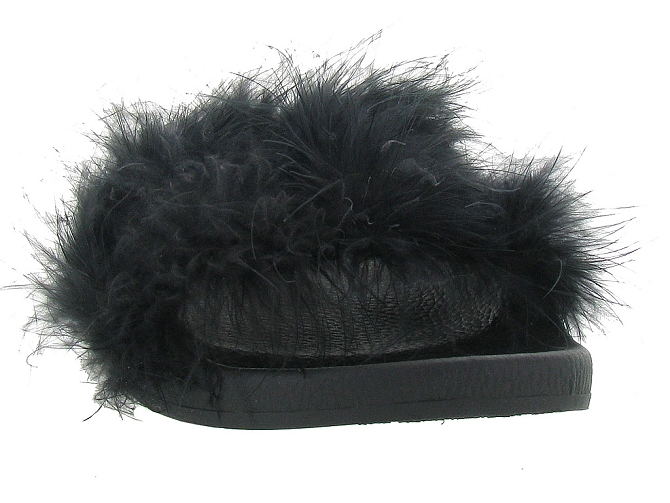 The white brand nu pieds l0132 feathers noir4369901_3