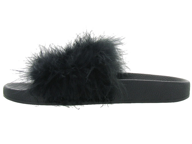 The white brand nu pieds l0132 feathers noir4369901_5