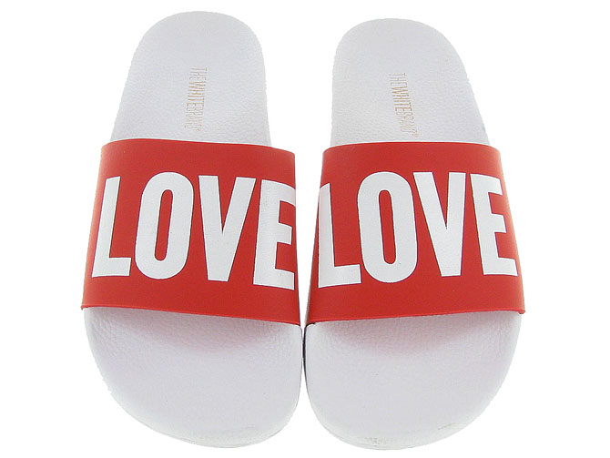 The white brand nu pieds l0012 classic rouge