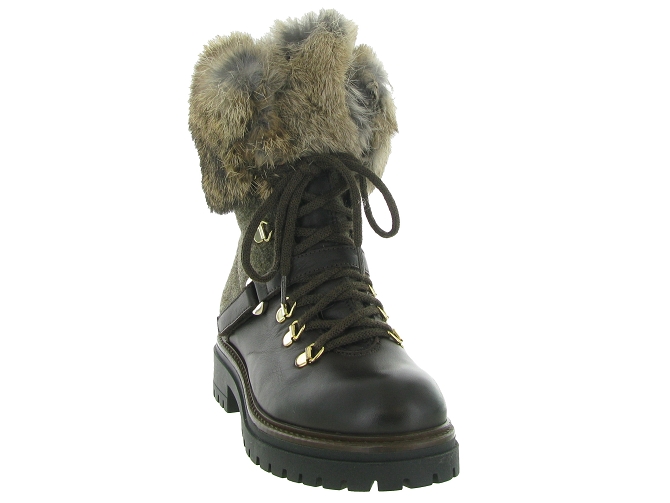 apres ski bottes fourrees - Bottine chaude - femme - Cuir - Marron - Armando4392602_3