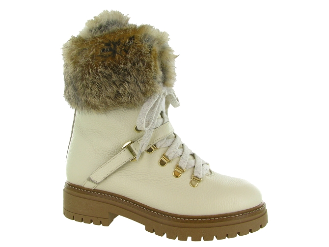 apres ski bottes fourrees - Bottine chaude - femme - Cuir - Beige - Armando