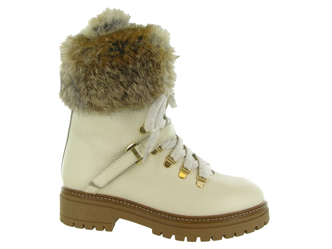 apres ski bottes fourrees - Bottine chaude - femme - Cuir - Beige - Armando4392607_2