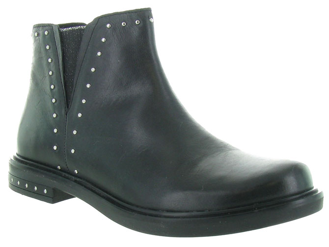 bottines et boots -  - junior fille - Cuir - Noir - Apples and pears