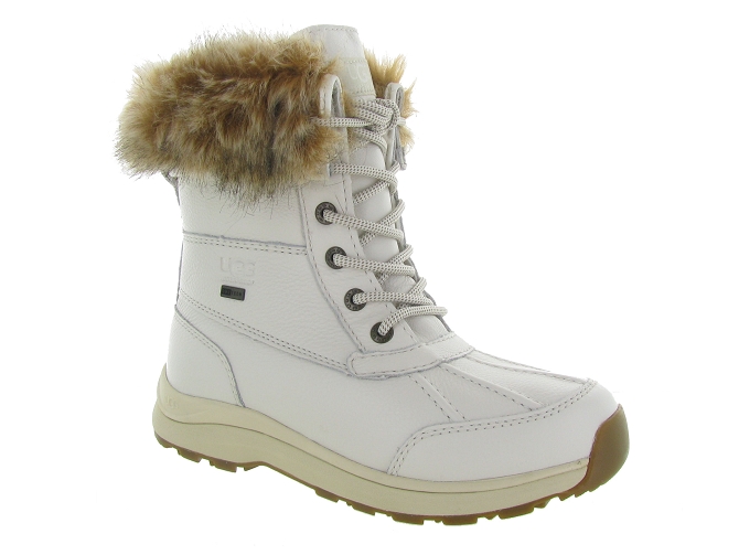 apres ski bottes fourrees - Botte de neige - femme - Cuir - Blanc - Ugg australia