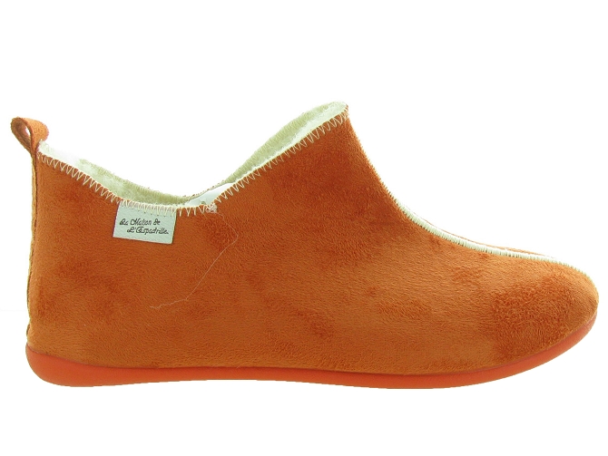 chaussons et pantoufles - Charentaise - femme - Synthétique - Orange - La maison de l espadrille4471404_2