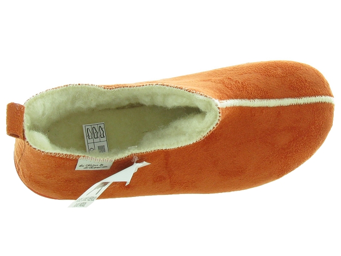 chaussons et pantoufles - Charentaise - femme - Synthétique - Orange - La maison de l espadrille4471404_3