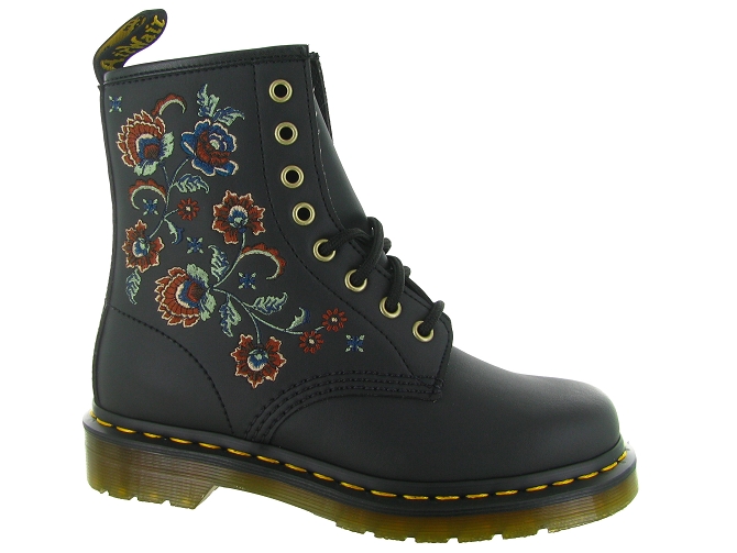 bottines et boots - Motardes - femme - Cuir - Noir - Doc martens