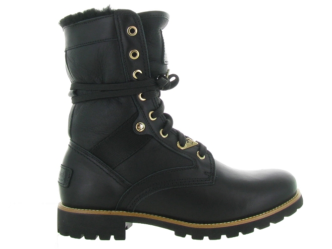 apres ski bottes fourrees - Botte de neige - femme - Cuir - Noir - Panama jack4499301_2