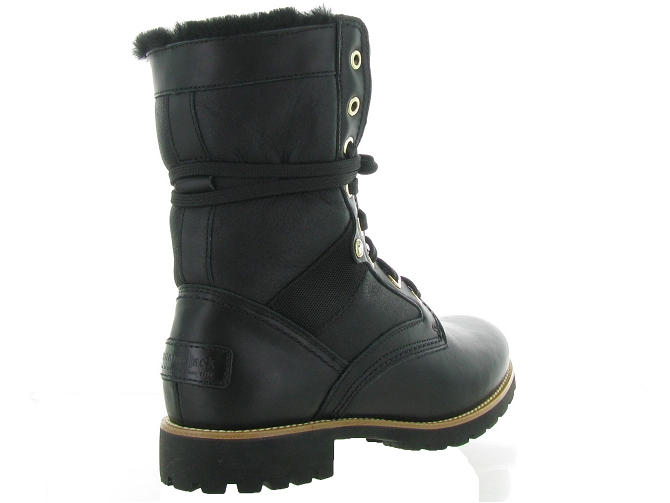 apres ski bottes fourrees - Botte de neige - femme - Cuir - Noir - Panama jack4499301_5