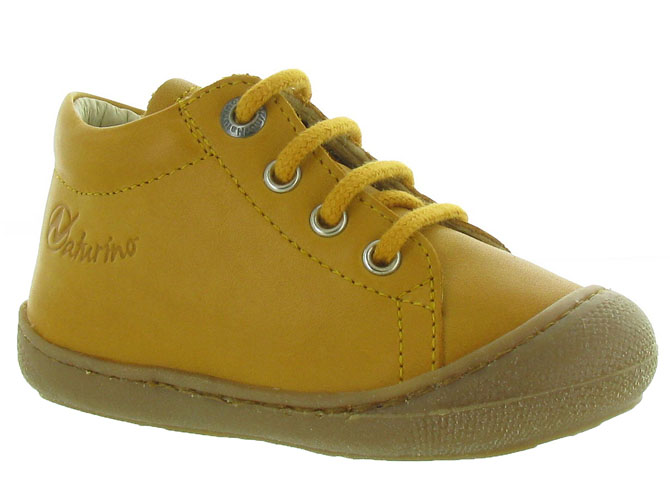pre marche du 16 au 23 - Semelle souple - bebe garcon - Cuir - Jaune - Naturino