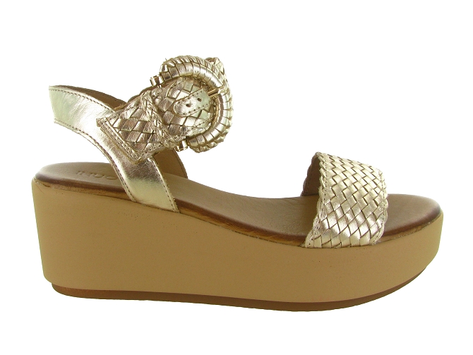 sandales et nu pieds - Casual - femme - Cuir - Or - Inuovo4559506_2