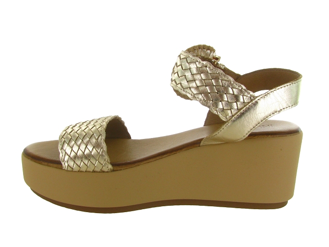 sandales et nu pieds - Casual - femme - Cuir - Or - Inuovo4559506_4