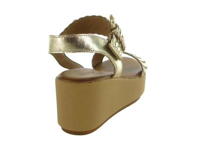 sandales et nu pieds - Casual - femme - Cuir - Or - Inuovo4559506_5