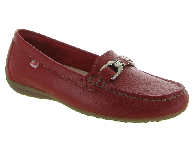 mocassins - Elégant - femme - Cuir - Bordeaux - Fluchos