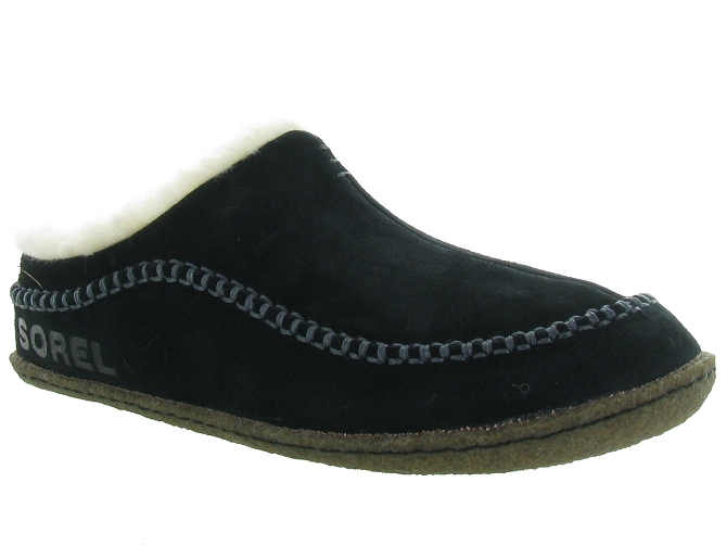 chaussons et pantoufles - Mules Sabots - homme - Laine - Noir - Sorel