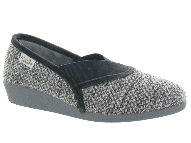 chaussons et pantoufles - Ballerines - femme - Toile  - Gris - La maison de l espadrille