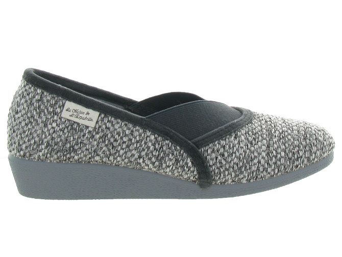 chaussons et pantoufles - Ballerines - femme - Toile  - Gris - La maison de l espadrille4659101_2
