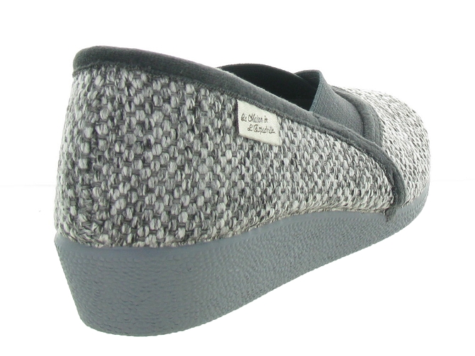 chaussons et pantoufles - Ballerines - femme - Toile  - Gris - La maison de l espadrille4659101_5